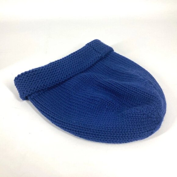 FENDI Logo FF beanie hat knit hat knit cap Knit hat wool blue - Picture 6 of 12